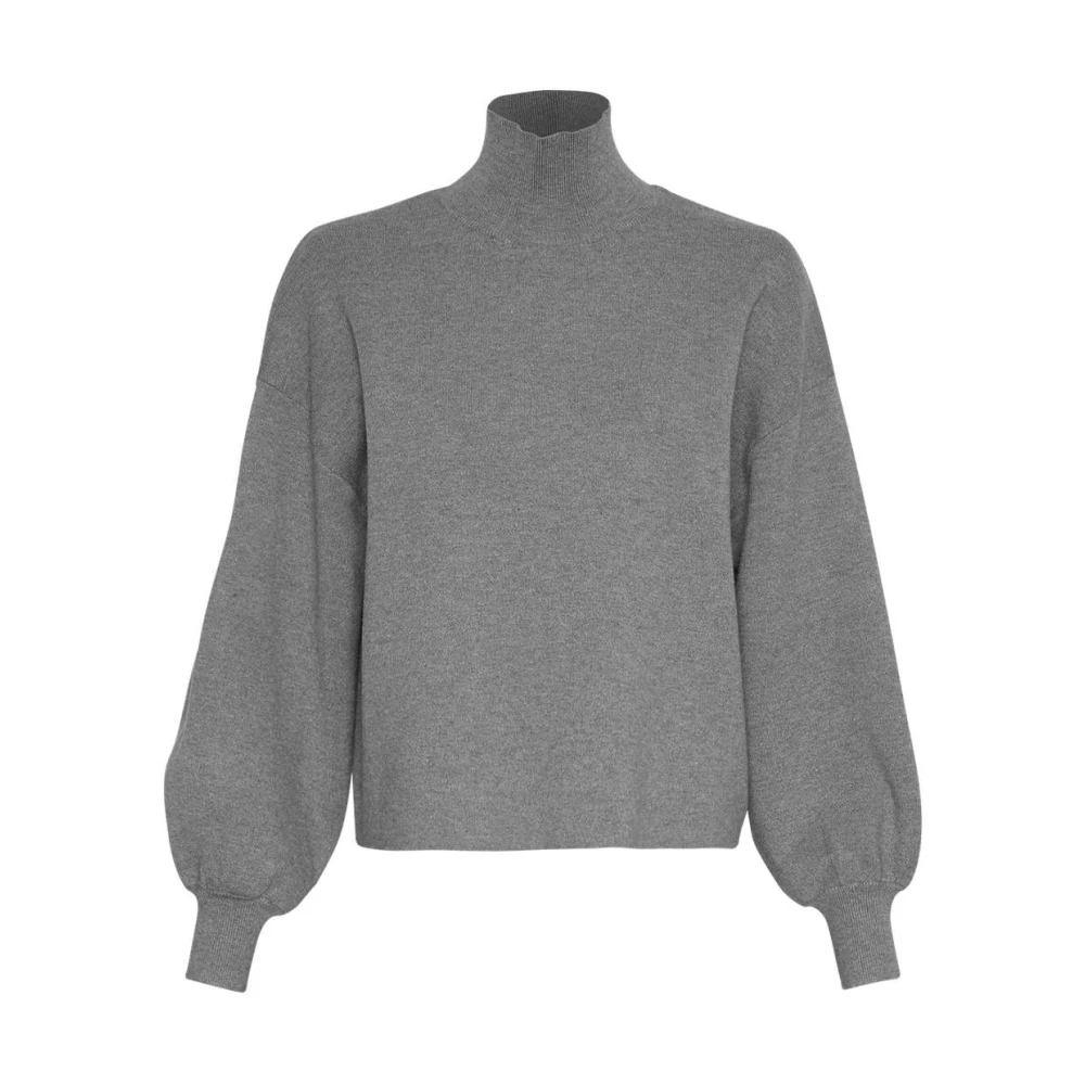 moss copenhagen Grijze Gebreide Coltrui Mercy Gray Dames