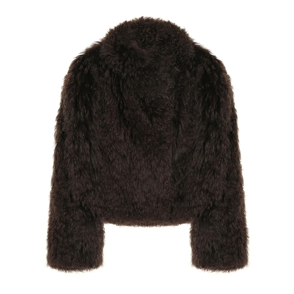 Shoreditch SKI Club Shearling jas met asymmetrische silhouet Brown Dames