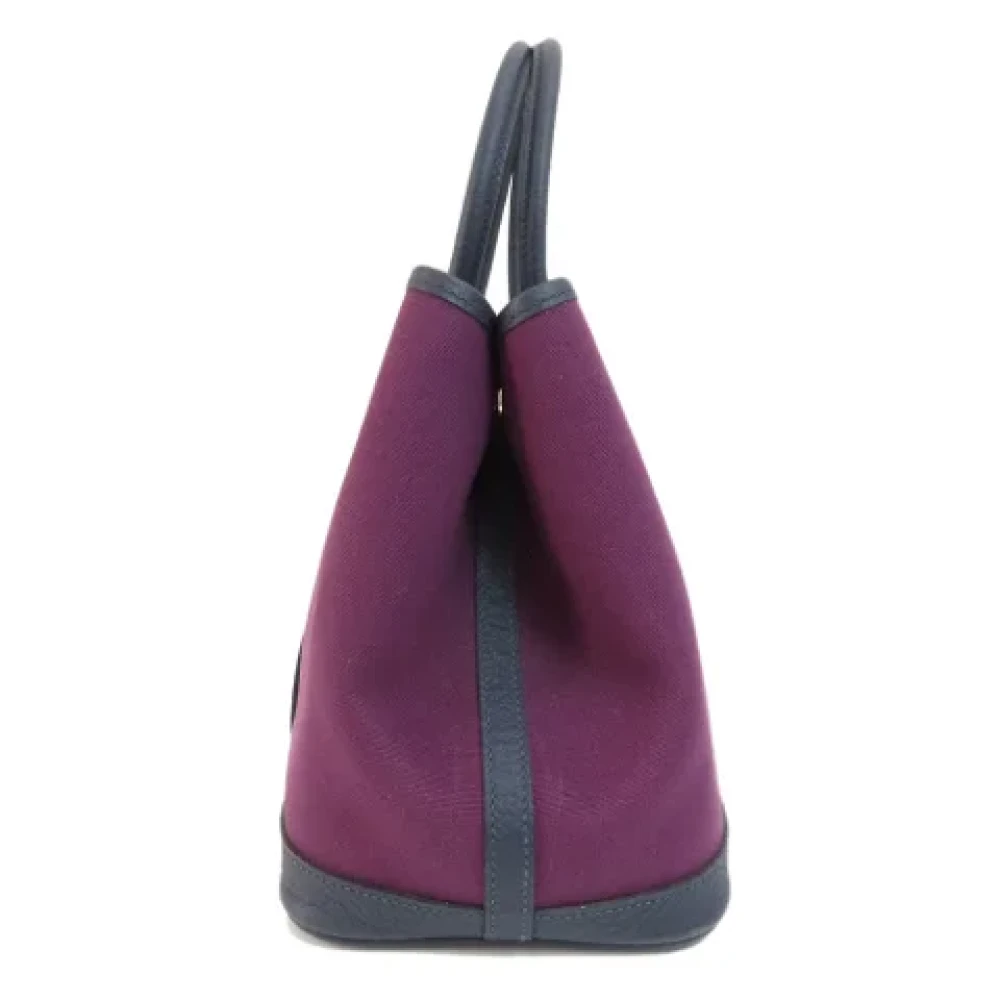 Hermès Vintage Pre-owned Canvas handbags Purple Dames