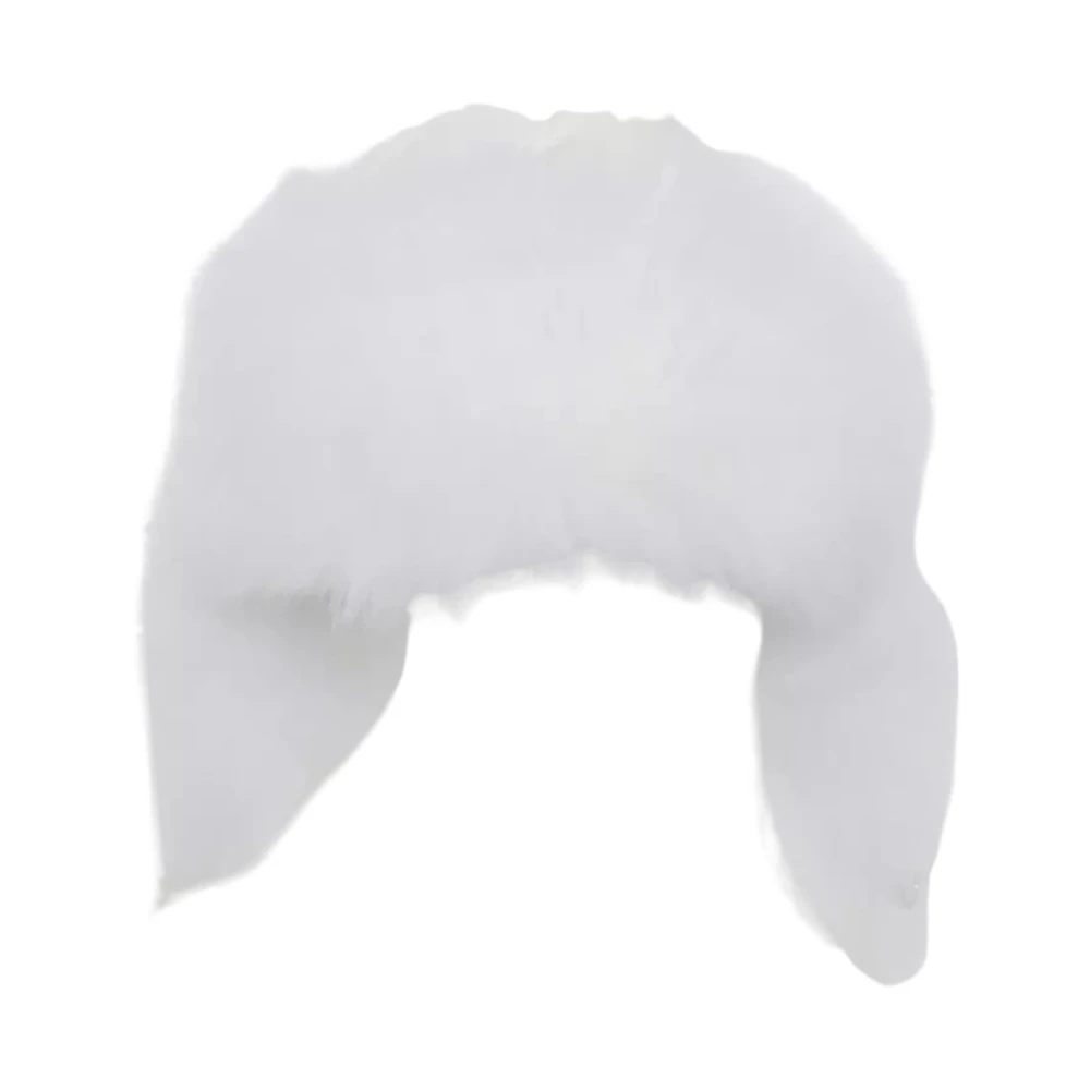 Yves Salomon Witte ushanka muts met bont White Dames