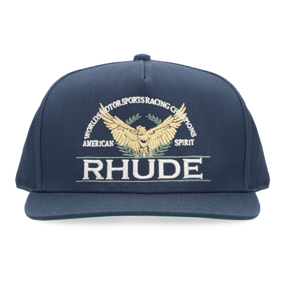 Rhude Baseballpet met Platte Klep Blue Heren