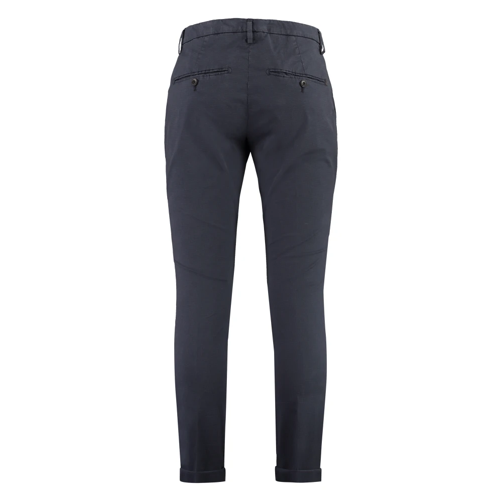 Dondup Katoenen Chino Broeken met Oprolbare Manchetten Blue Heren