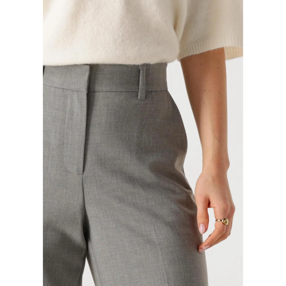 Minus Grijze Mid Waist Pantalon Gray Dames