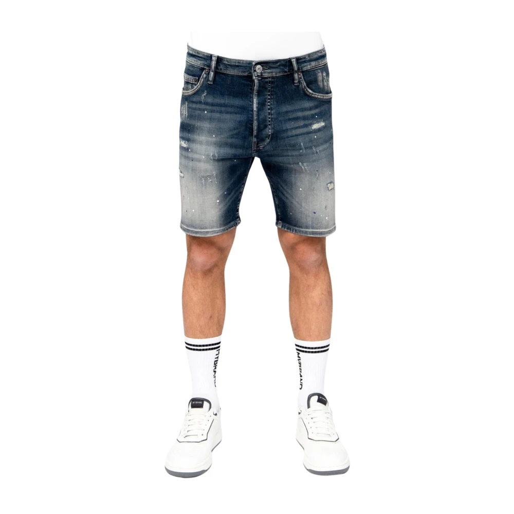 My Brand Korte Shredder Denim Jeans Blue Heren
