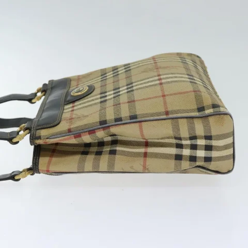 Burberry Vintage Pre-owned Leather handbags Beige Dames