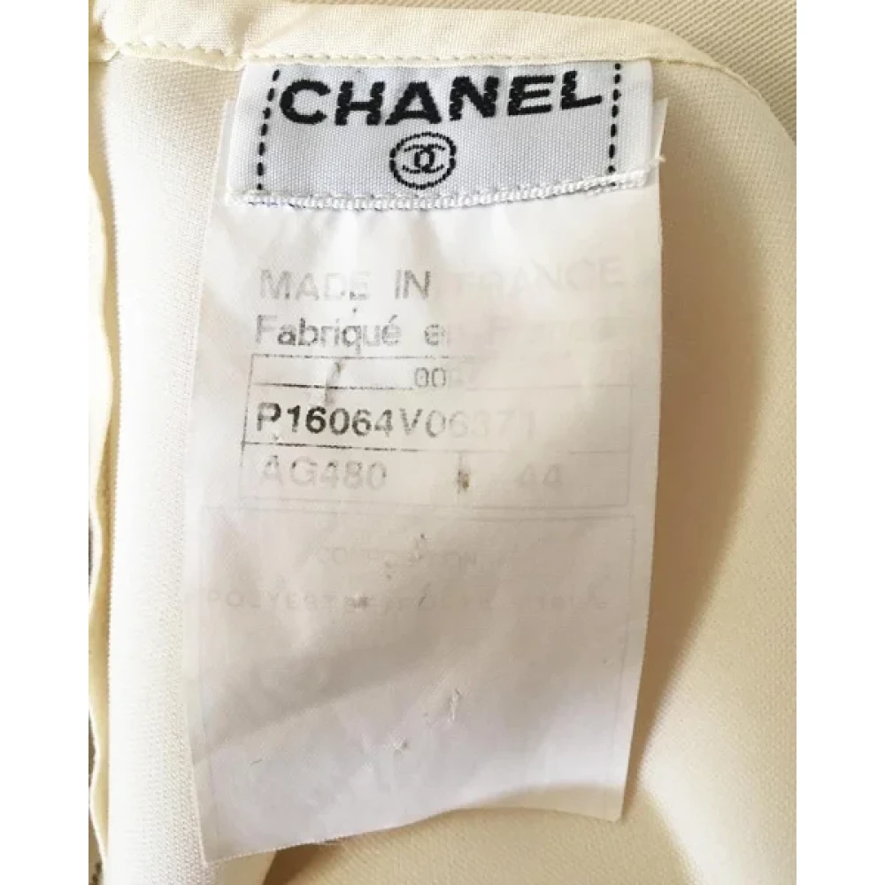 Chanel Vintage Pre-owned Polyester tops Beige Dames
