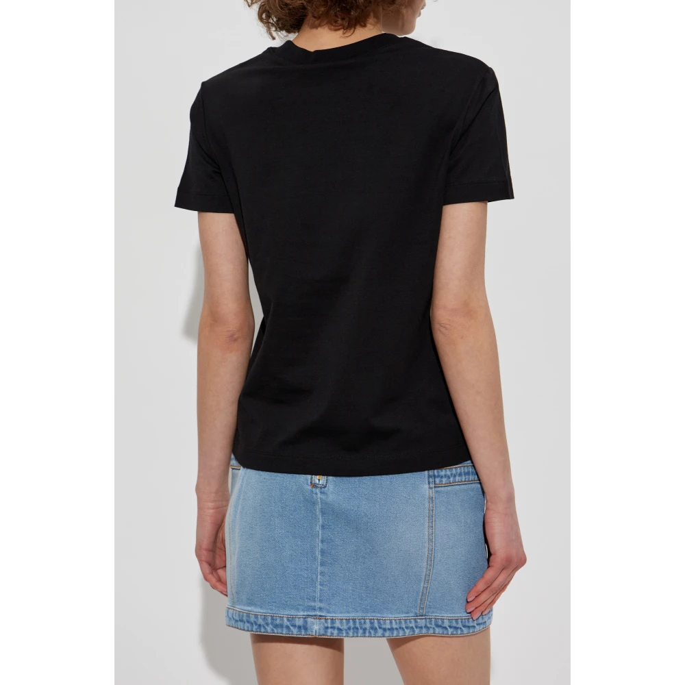 Versace Jeans Couture T-shirt met glinsterende applicaties Black Dames