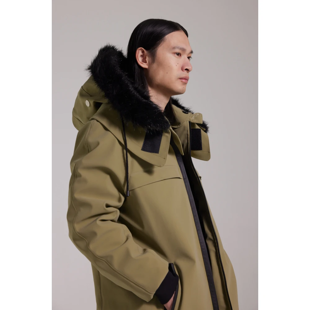 Stutterheim Waterdichte Matte Fishtail Parka Green Heren