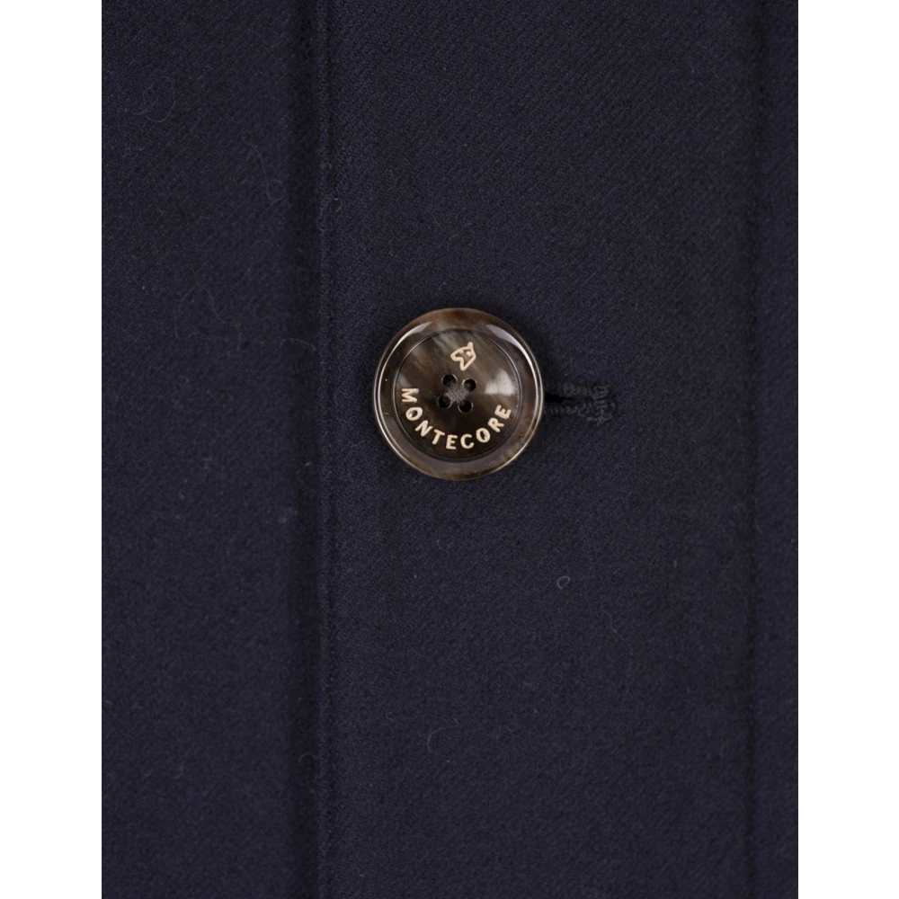 Montecore Blauwe Winterjas met Hoge Kraag Blue Heren