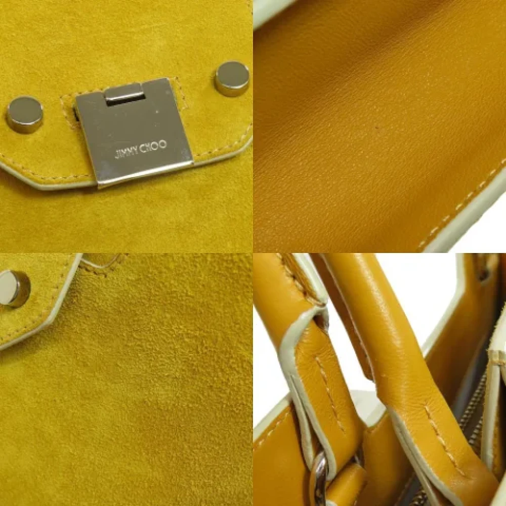 Jimmy Choo Pre-owned Suede handbags Yellow Dames