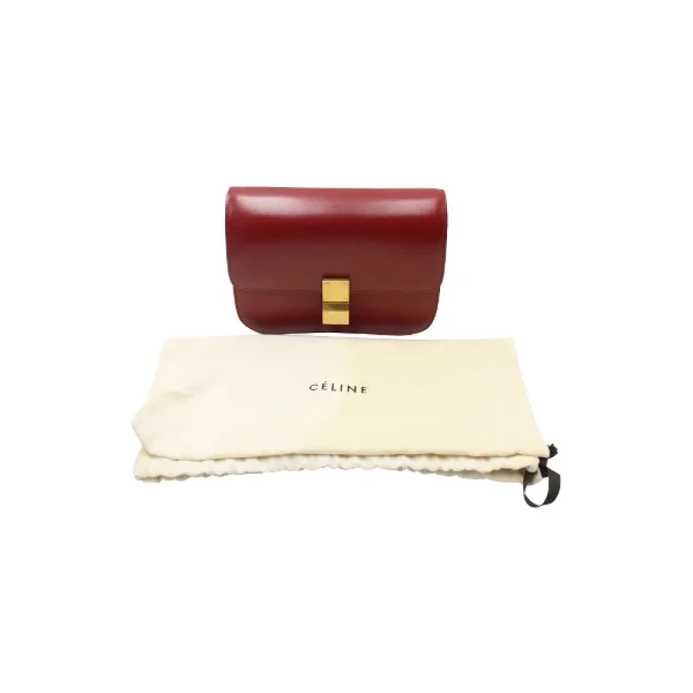 Celine Vintage Pre-owned Leather crossbody-bags Red Dames