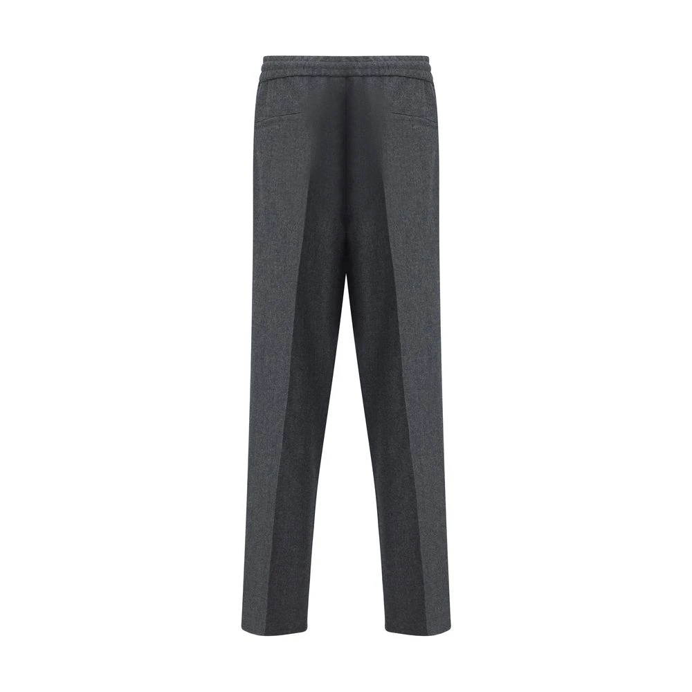 BRUNELLO CUCINELLI Mlange Wol Trekkoord Broek Gray Heren