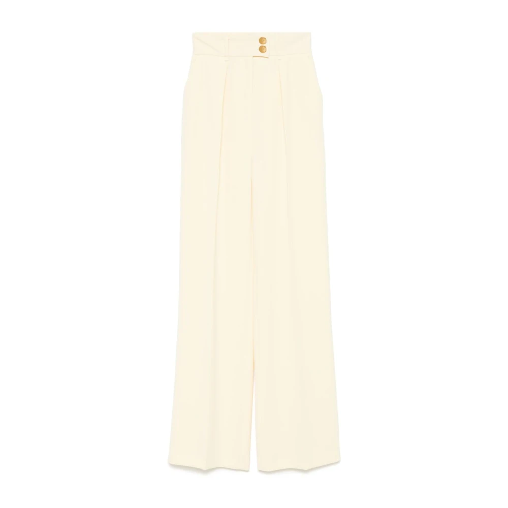 Elisabetta Franchi Gele Broek Elegante Stijl Yellow Dames