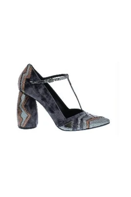 Velvet T-strap