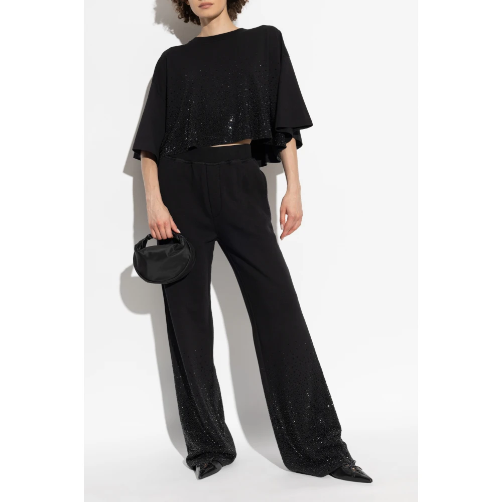 Dsquared2 T-shirt met decoratieve afwerking Black Dames