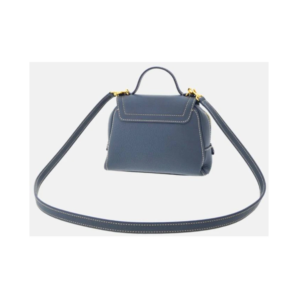 Carolina Herrera Mini Satchel met Embleem Detail Blue Dames