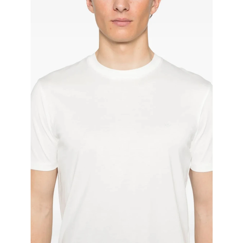 Emporio Armani Casual Katoenen T-shirt voor Mannen White Heren