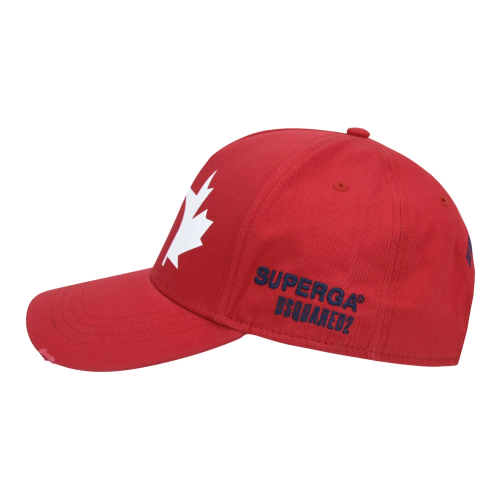 Dsquared2 Logo Baseball Cap met gesp Red Unisex