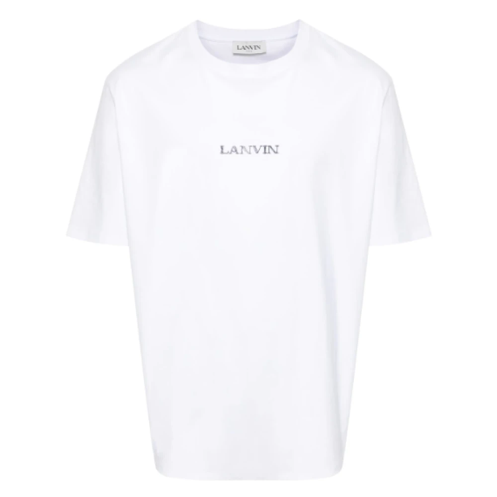 Lanvin Geborduurde Unisex T-shirts en Polos White Heren