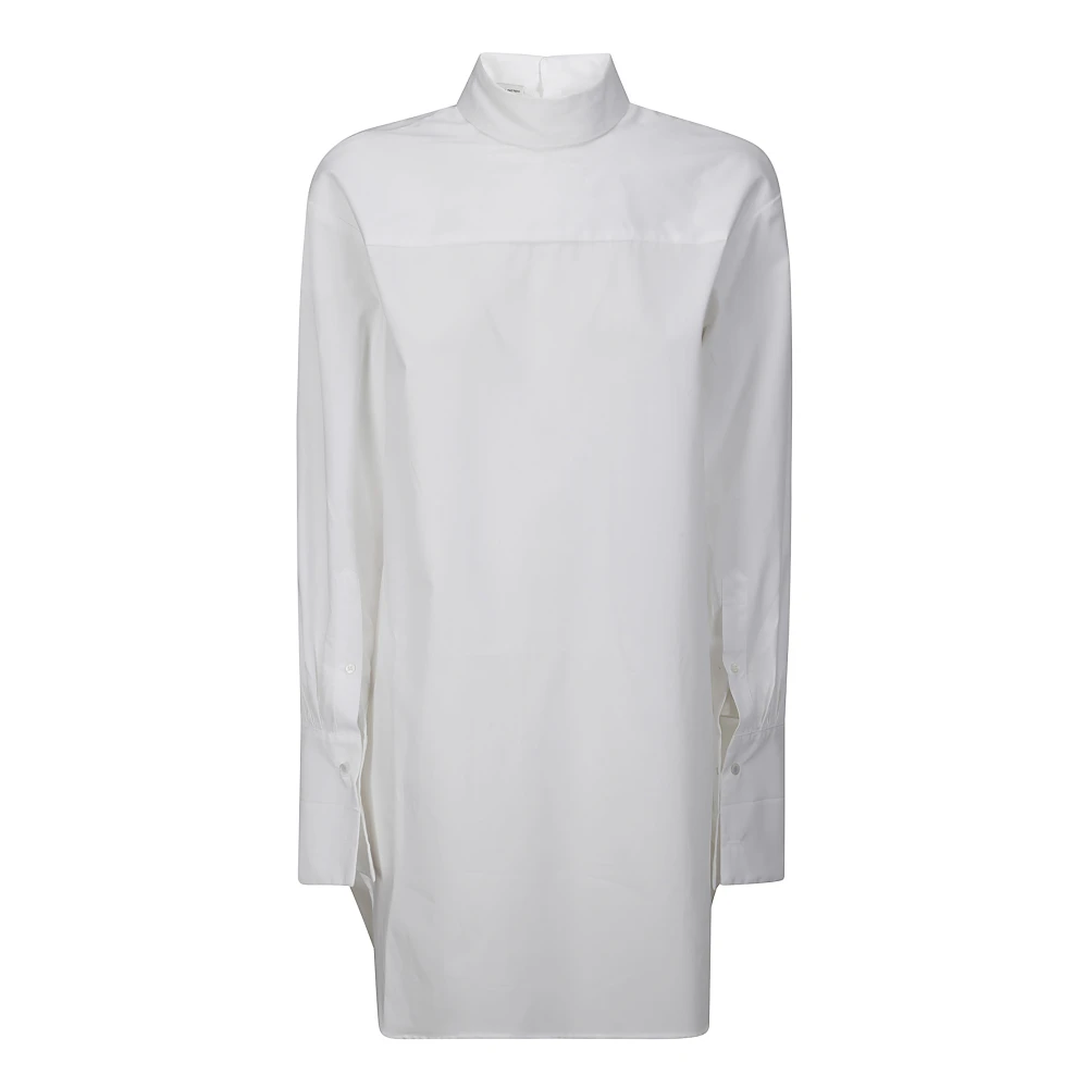 Dries Van Noten Shirt met opstaande kraag en knopen White Dames
