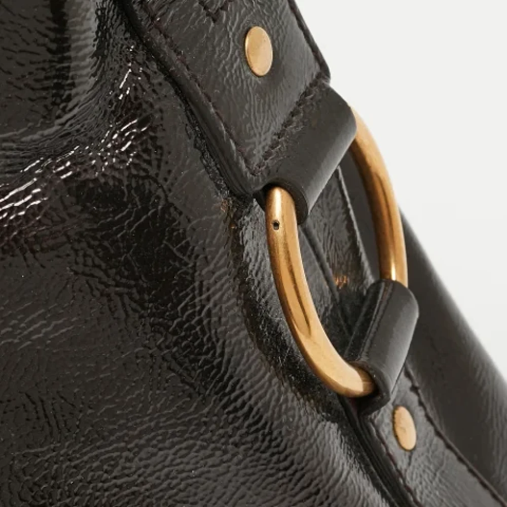 Yves Saint Laurent Vintage Pre-owned Leather handbags Brown Dames
