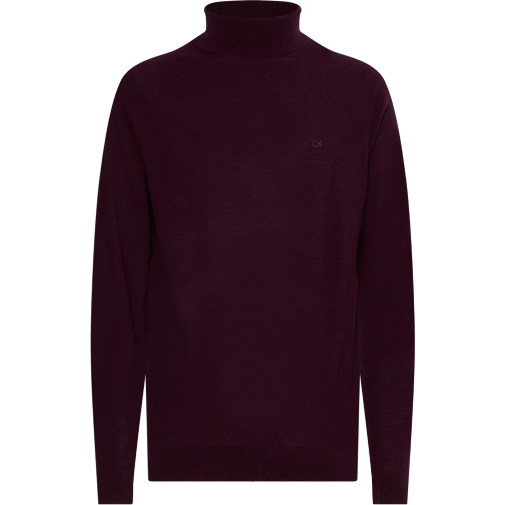 Calvin Klein Superieure Wollen Coltrui Purple Heren