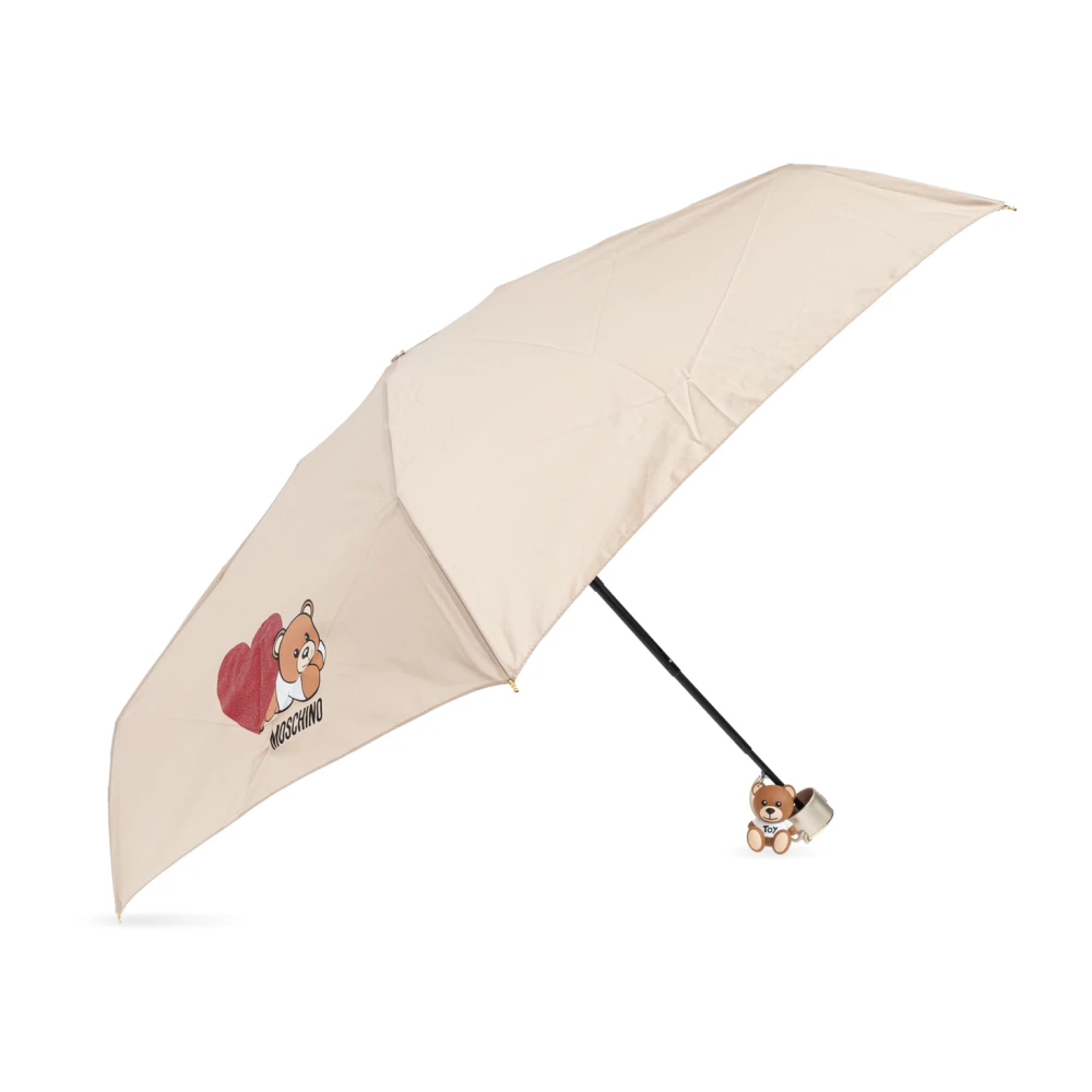 Moschino Paraplu met logo Beige Unisex