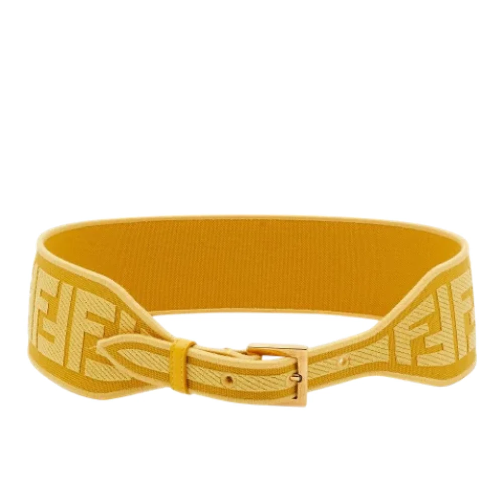 Fendi Vintage Pre-owned Fabric belts Yellow Dames