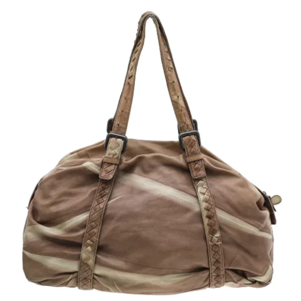 Bottega Veneta Vintage Pre-owned Leather handbags Beige Dames