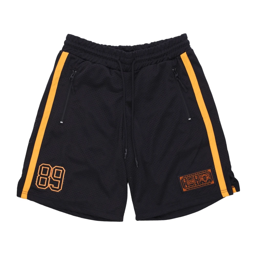 Dolly Noire Basketbalshorts van Mesh met Elastische Taille Black Heren