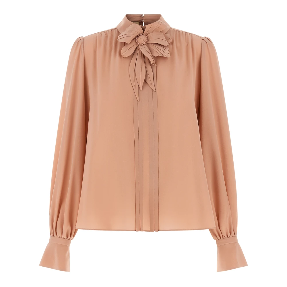 Valentino Garavani Women's Pink Blouses, 2XS, Crêpe De Chine Top