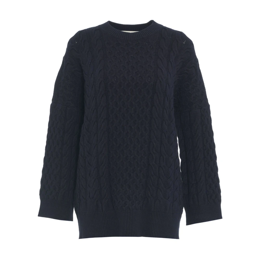 Kaos Blauwe Cable Knit Sweater Aw24 Blue Dames