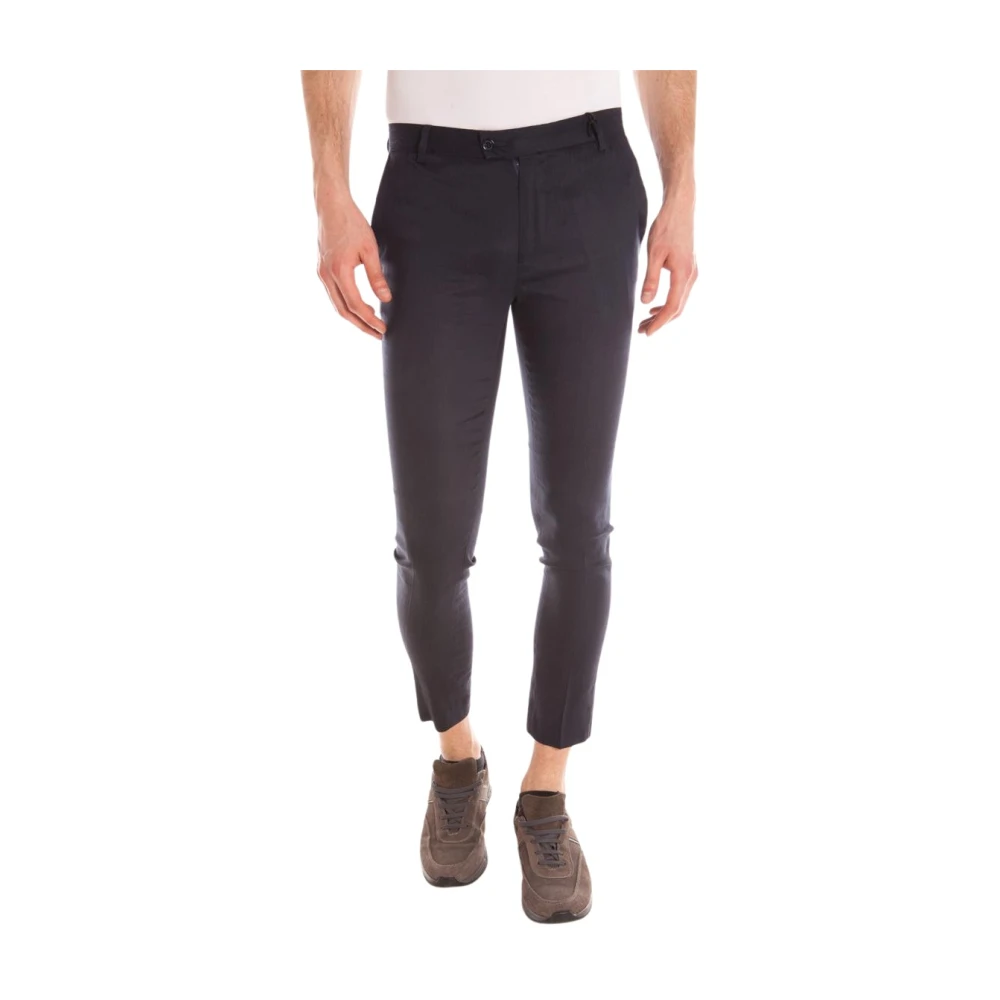 Daniele Alessandrini Blue Cropped Trousers, Male, Xs, Cropped Trousers