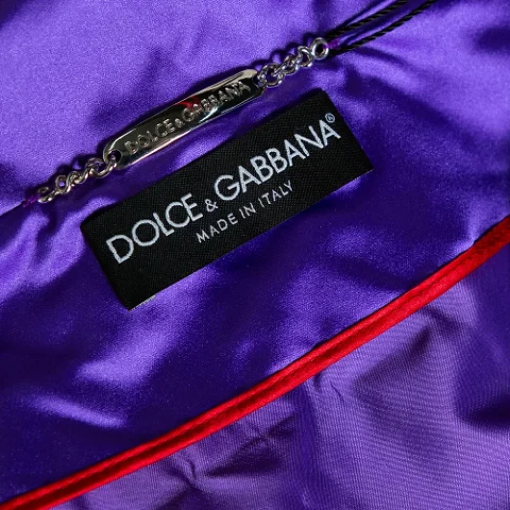 Dolce & Gabbana Pre-owned Satin outerwear Purple Dames