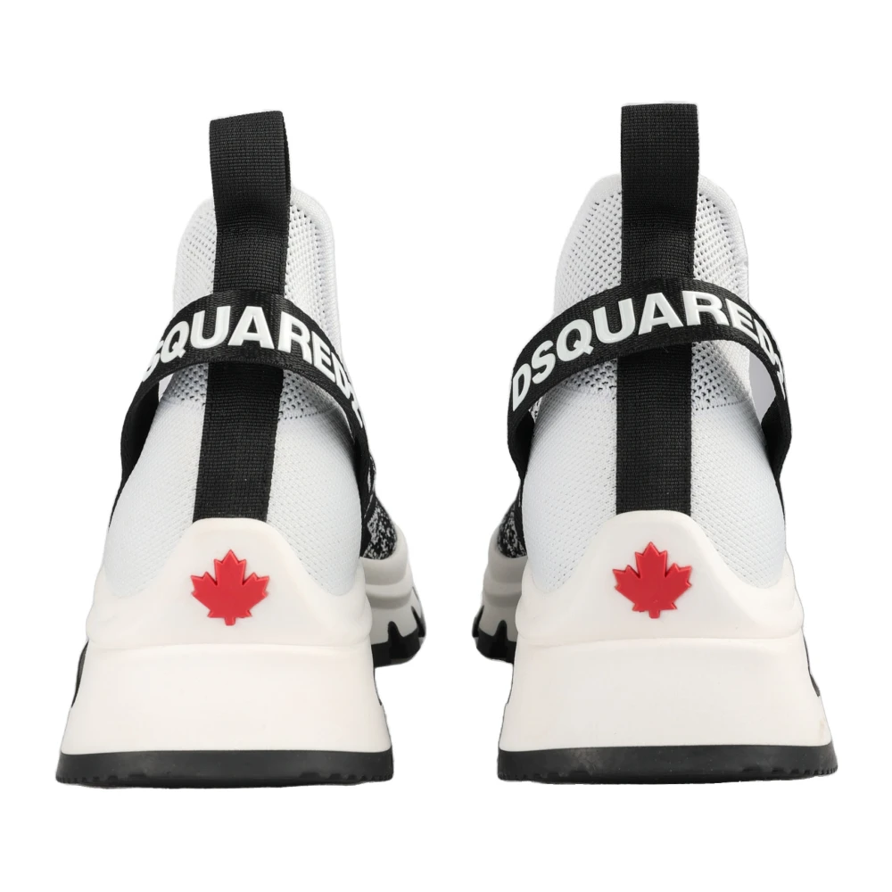 Dsquared2 Zwarte Sneakers Regular Fit Geschikt voor alle temperaturen Black Heren