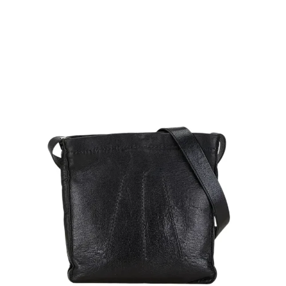 Hermès Vintage Pre-owned Leather crossbody-bags Black Dames