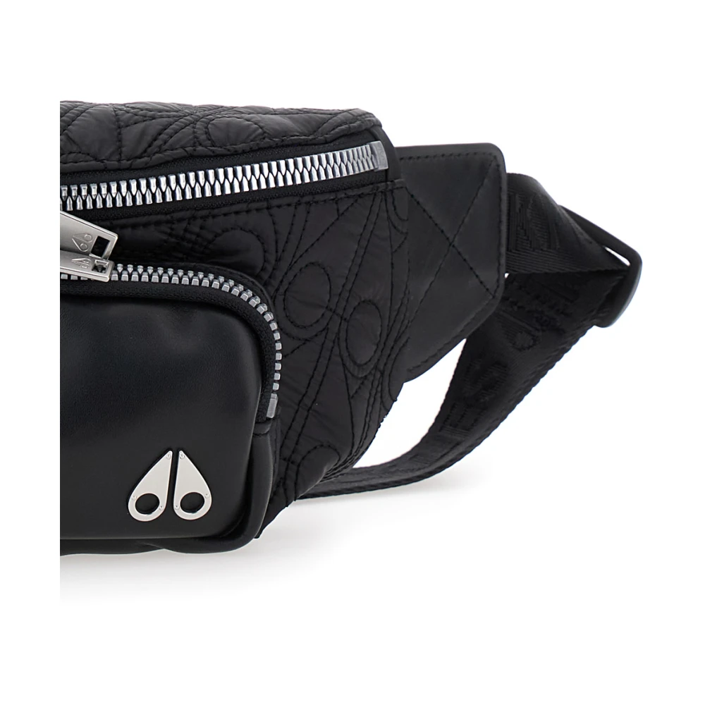 Moose Knuckles Zwarte Logo Heuptas Tassen Black Heren