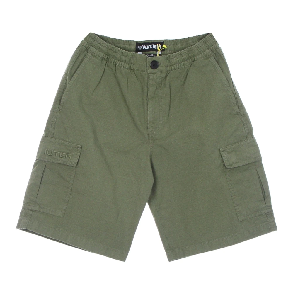 Iuter Ripstop Cargo Shorts met Zakken Green Heren