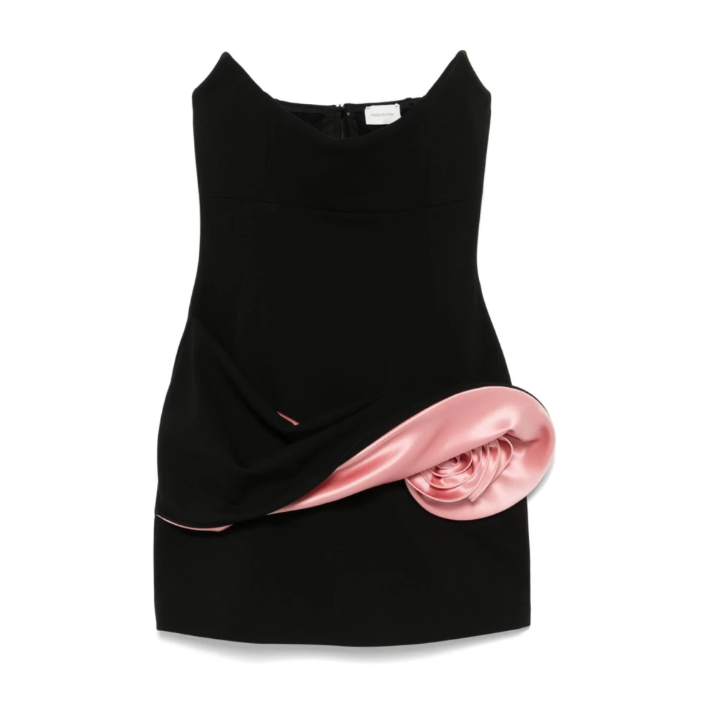 Magda Butrym Zwarte Applicatie Detail Jurk Black Dames