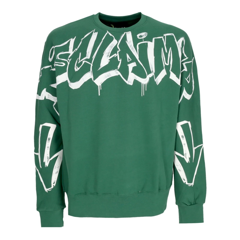 Disclaimer Groen Wit Logo Crewneck Sweatshirt Green Heren