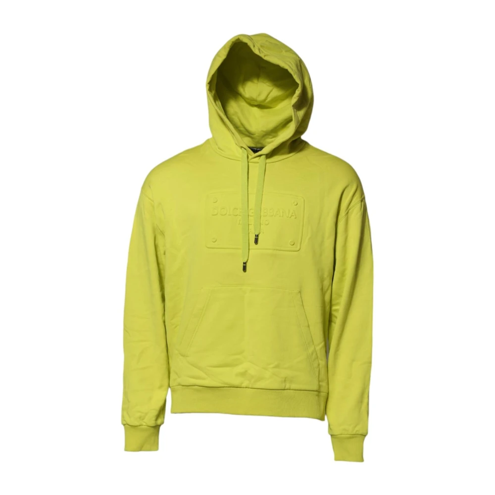 Dolce & Gabbana Men's Green Logo Hooded Sweatshirt - Hoodies - Xl - Sweatshirts & Hoodies