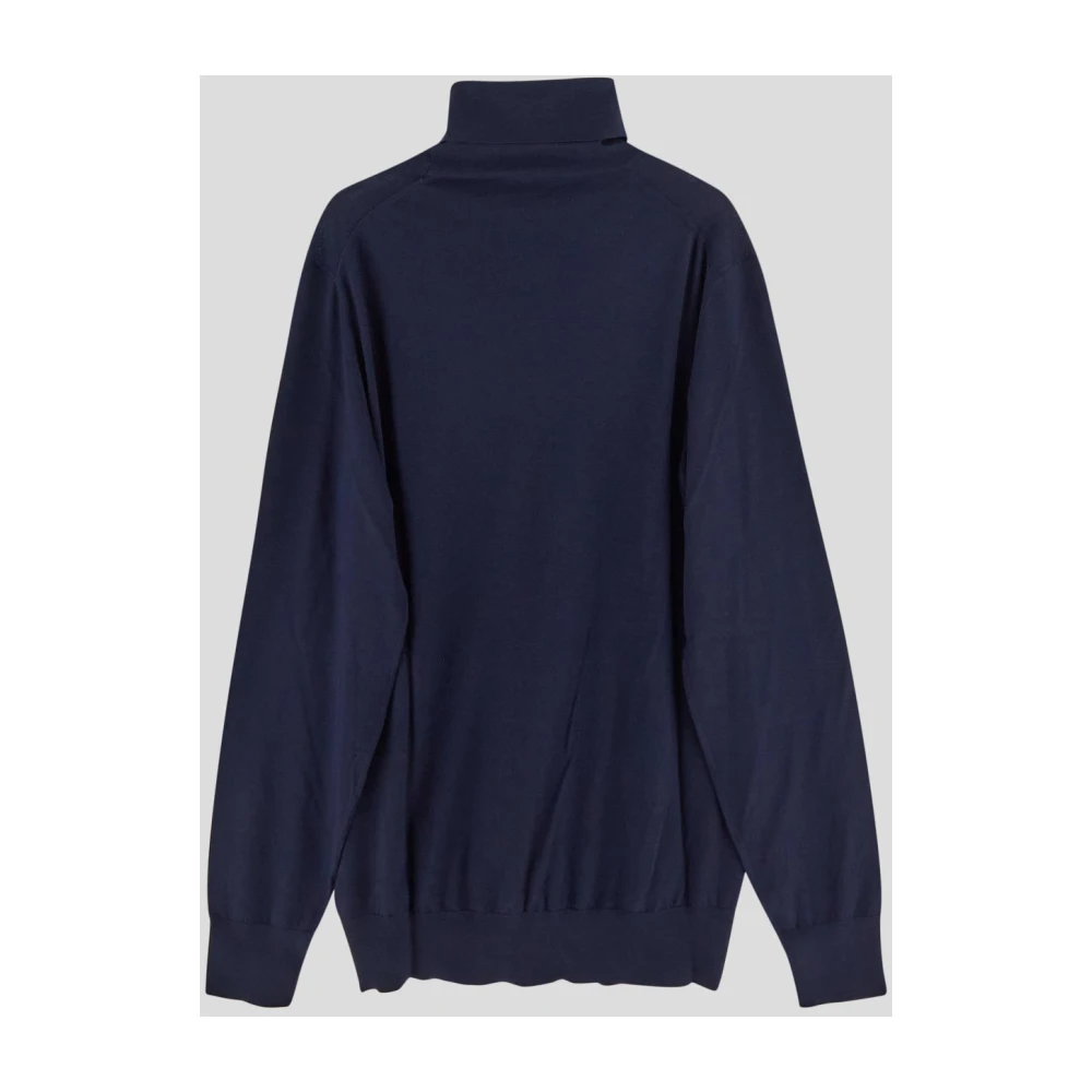 TOD'S Wollen Turtleneck Gebreid Blue Heren