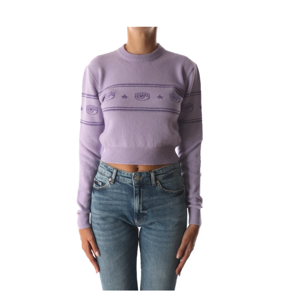 Chiara Ferragni Collection Damen Violett Strickwaren, Lila, Mgröße: