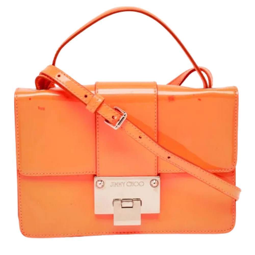 Jimmy Choo Pre-owned Leather crossbody-bags Orange Dames