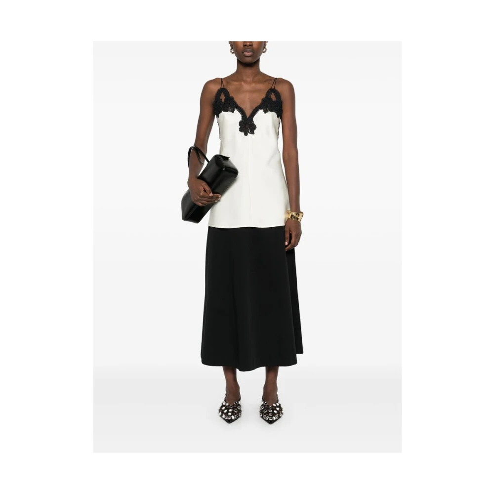 Jil Sander Beige V-Hals Mouwloze Top Beige Dames