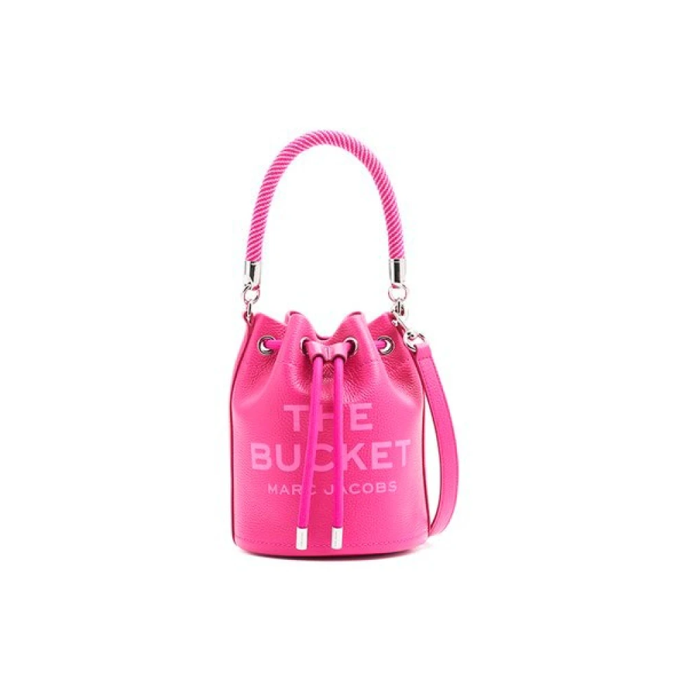 Marc Jacobs Leren Bucket Tas Roze Lippenstift Pink Dames