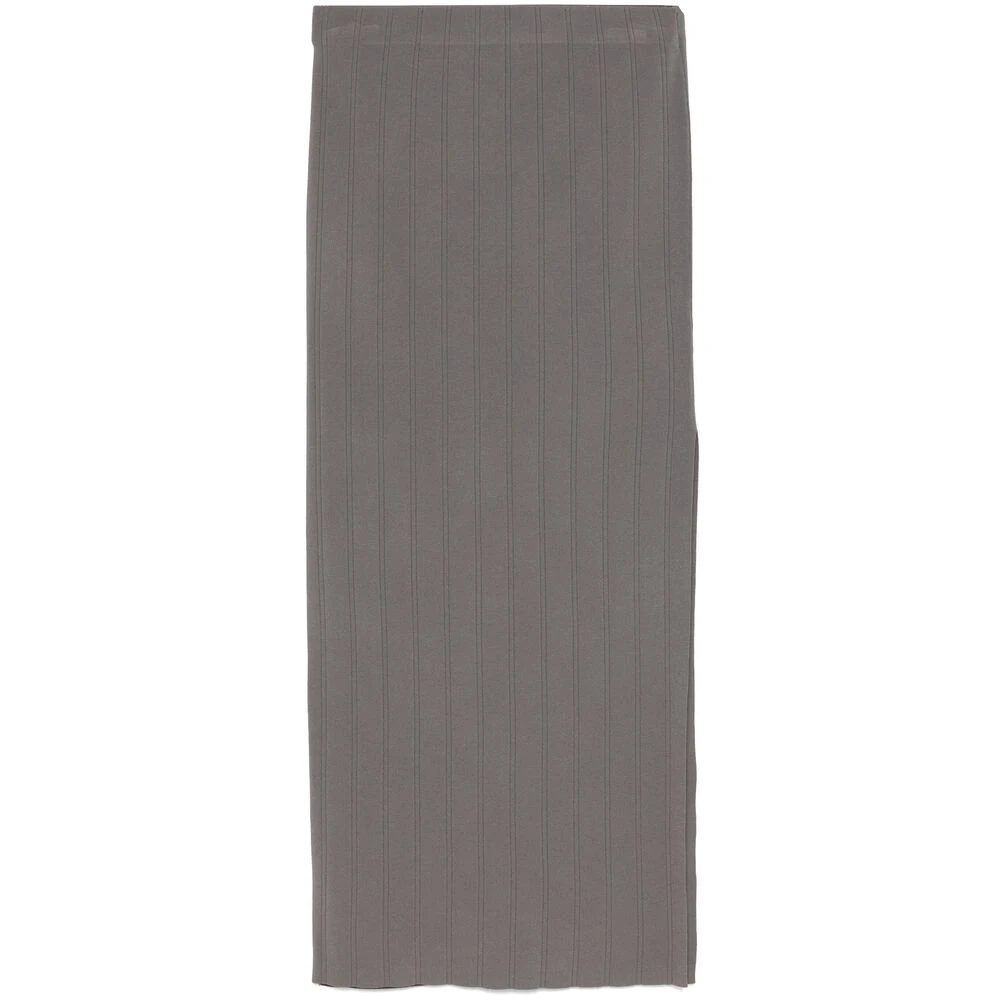 Remain Birger Christensen Grijze Rok met Elastische Taille en Zijsplitten Gray Dames