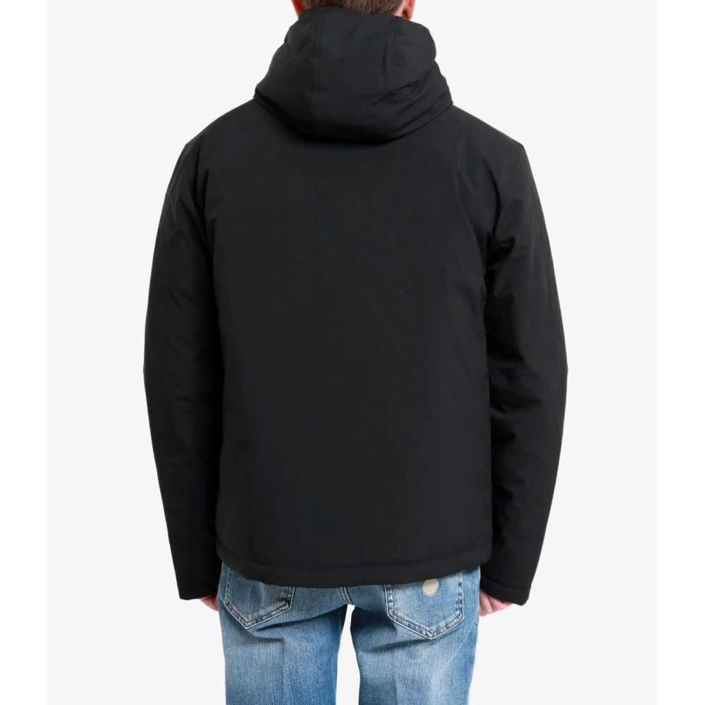Blauer Omkeerbare Donsjas met Logo Black Heren