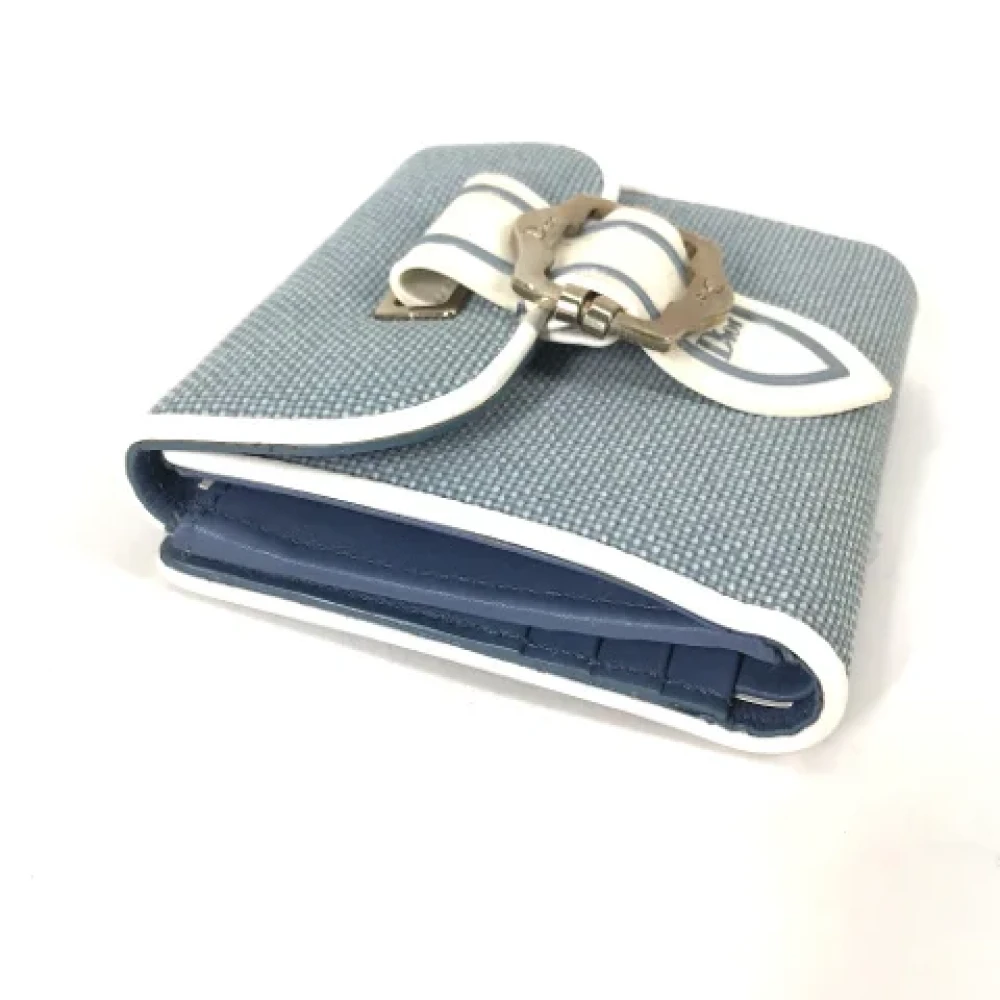 Dior Vintage Pre-owned Canvas wallets Blue Dames