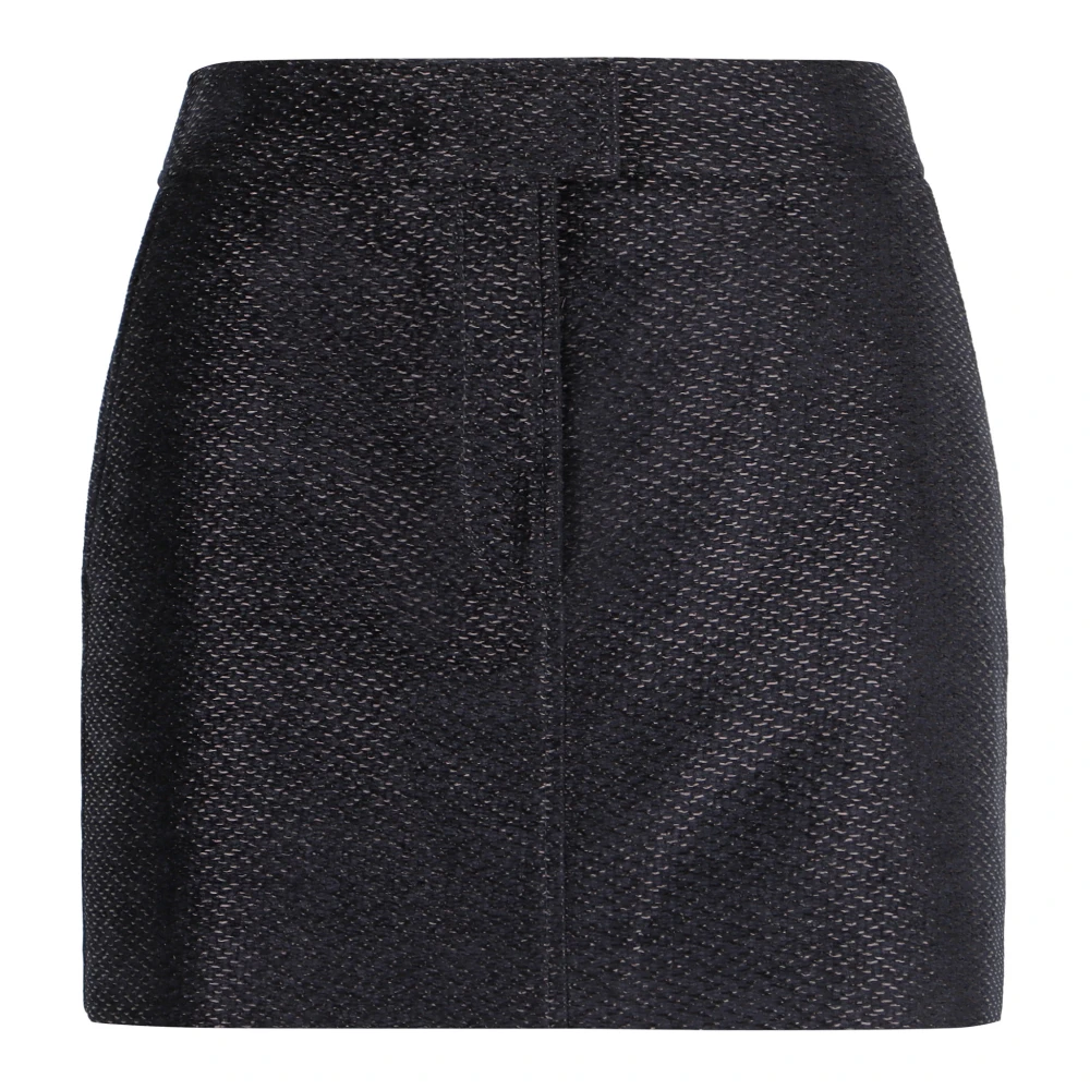 Tom Ford Zijde Viscose Gebreide Minirok Black Dames